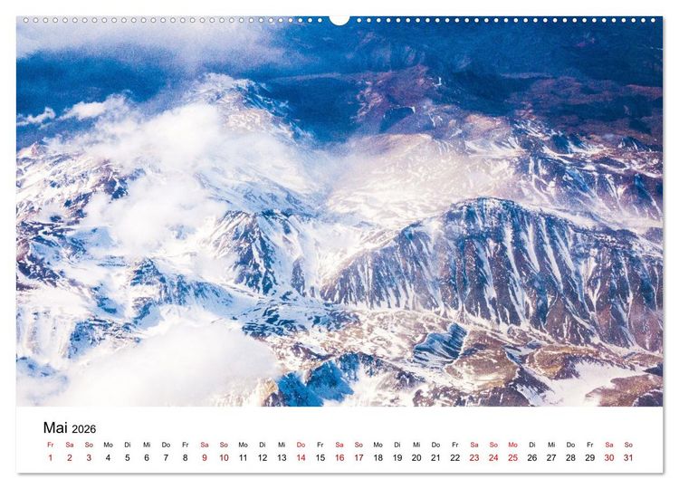 Produktbild: &Uuml;ber den Wolken - Spektakul&auml;re Luftaufnahmen (Wandkalender 2026 DIN A2 quer), CALVENDO Monatskalender