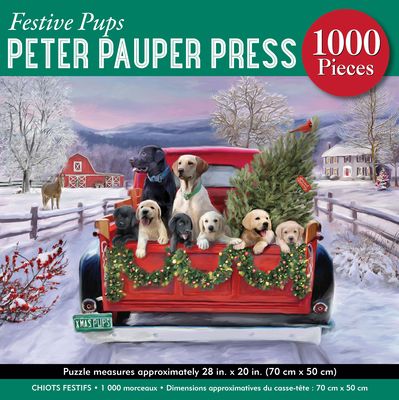 Produktbild: Festive Pups 1000-Piece Jigsaw Puzzle