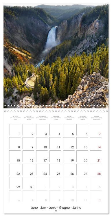 Produktbild: Yellowstone, Hot springs and geysers (Wall Calendar 2026 12 &times; 12 Inch) CALVENDO 12 Month Wall Calendar