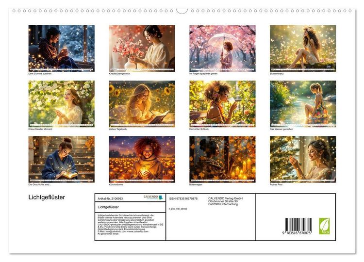 Produktbild: Lichtgefl&uuml;ster (hochwertiger Premium Wandkalender 2026 DIN A2 quer), Kunstdruck in Hochglanz