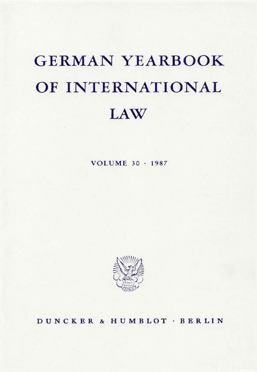 Produktbild: German Yearbook of International Law - Jahrbuch f&uuml;r Internationales Recht.