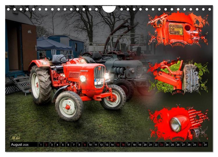 Produktbild: Oldtimer - Traktoren (Wandkalender 2026 DIN A4 quer), CALVENDO Monatskalender