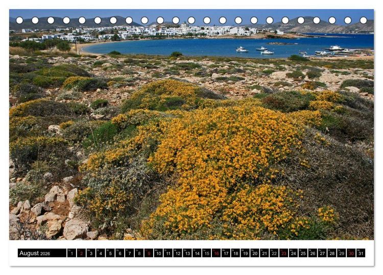 Produktbild: Inselh&uuml;pfen Kykladen Santorini - Naxos - Paros - Mykonos (Tischkalender 2026 DIN A5 quer), CALVENDO Monatskalender