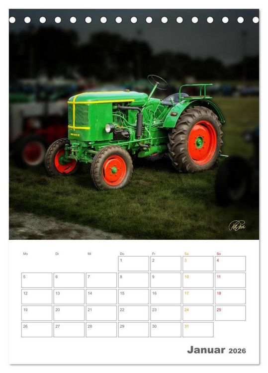 Produktbild: Oldtimer - mein Trecker (Tischkalender 2026 DIN A5 hoch), CALVENDO Monatskalender