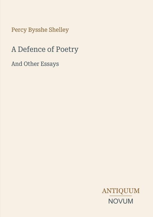 Produktbild: A Defence of Poetry