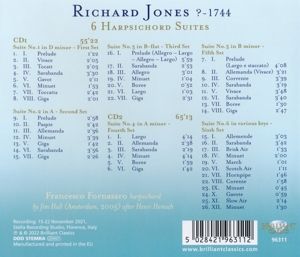 Produktbild: Jones:6 Harpsichord Suites