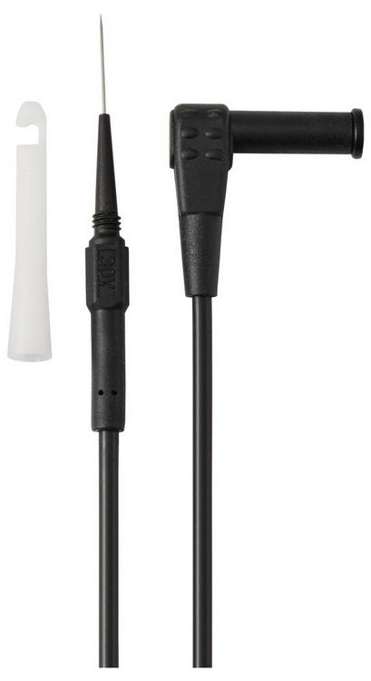 Produktbild: VOLTCRAFT MSL-520sw Messleitung 4 mm-Stecker Messnadel 0.7mm 1.5m Schwarz 1St.