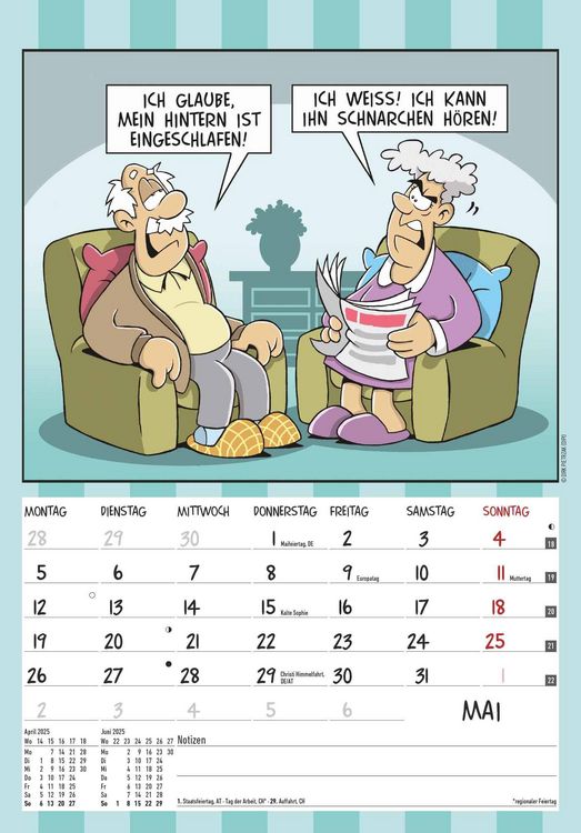 Alpha Edition Der RentnerKalender 2025 Bildkalender, 23,7x34cm