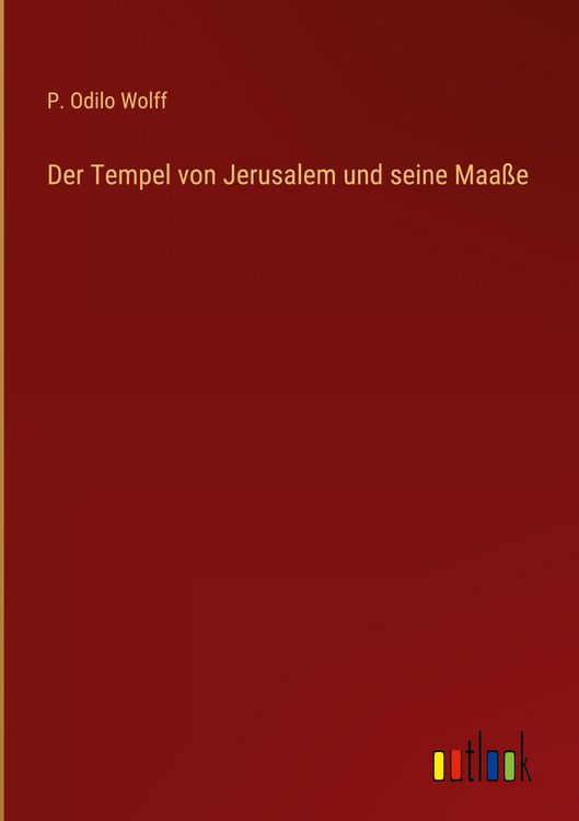 Produktbild: Der Tempel von Jerusalem und seine Maa&szlig;e