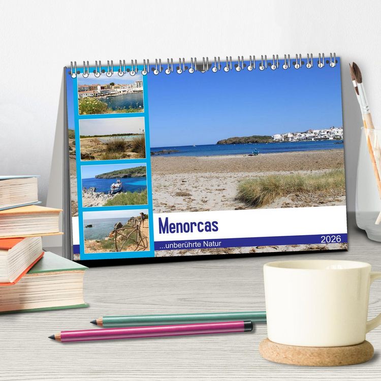 Produktbild: Menorcas unber&uuml;hrte Natur (Tischkalender 2026 DIN A5 quer), CALVENDO Monatskalender