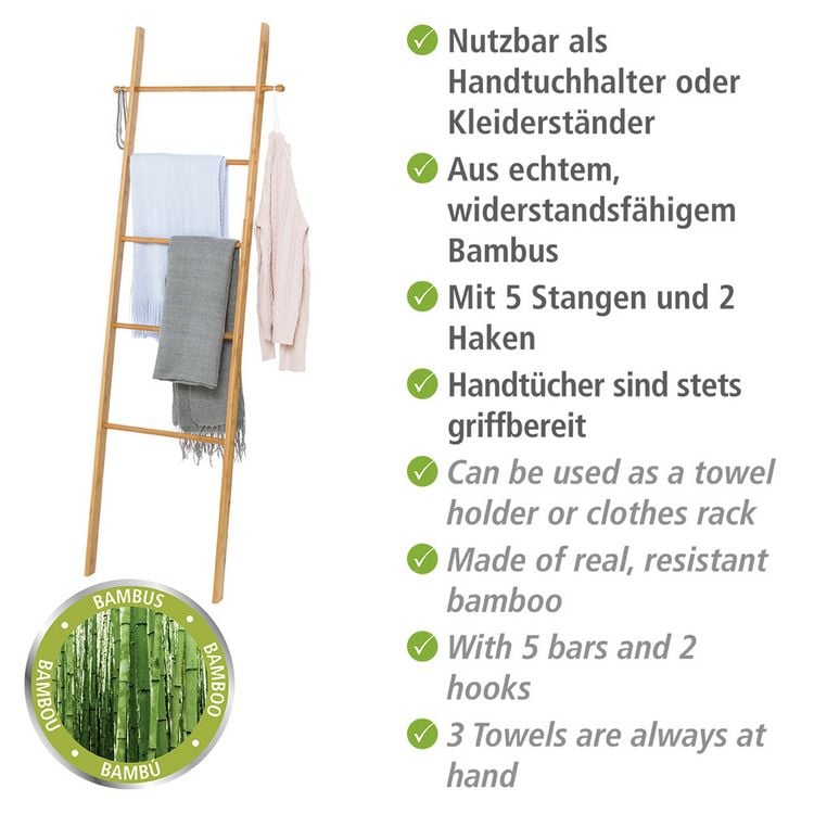 Produktbild: Handtuchleiter Mod. Bahari Bambus, Handtuchhalter