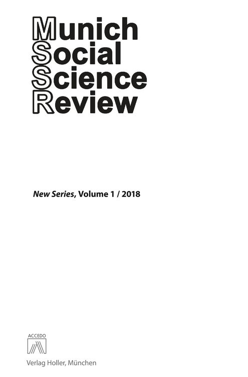 Produktbild: Munich Social Science Review (MSSR)