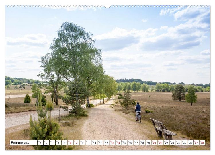 Produktbild: Radland Deutschland - L&uuml;neburger Heide (hochwertiger Premium Wandkalender 2027 DIN A2 quer), Kunstdruck in Hochglanz