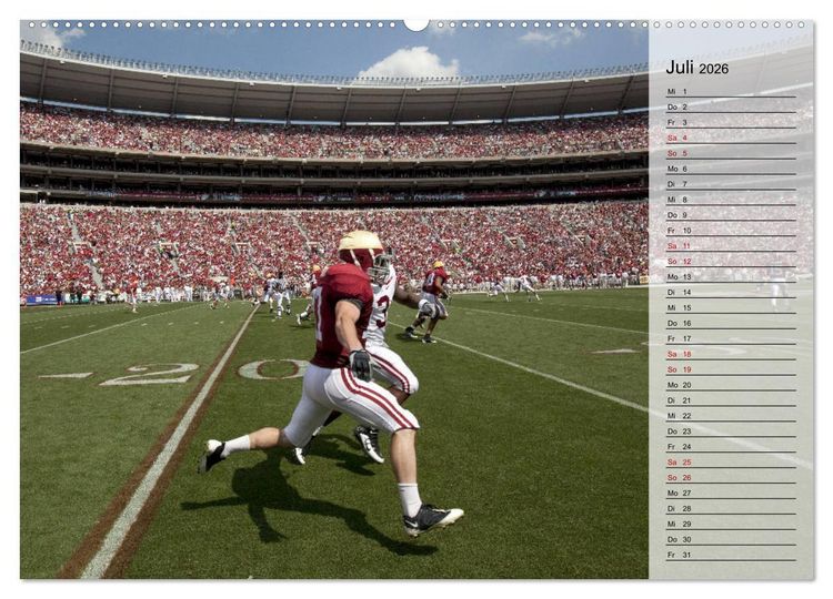 Produktbild: American Football - Touchdown (Wandkalender 2026 DIN A2 quer), CALVENDO Monatskalender