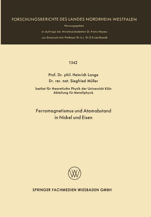 Produktbild: Ferromagnetismus und Atomabstand in Nickel und Eisen