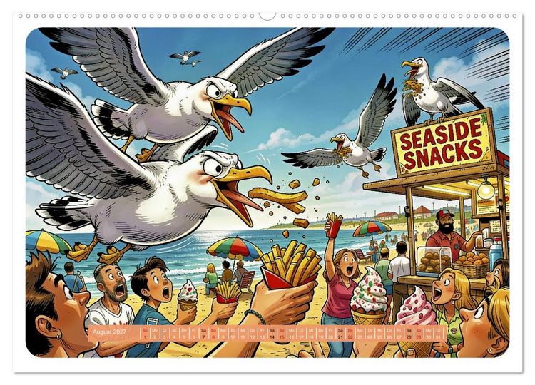 Produktbild: Gierige M&ouml;wen - Comic (Wandkalender 2027 DIN A2 quer), CALVENDO Monatskalender
