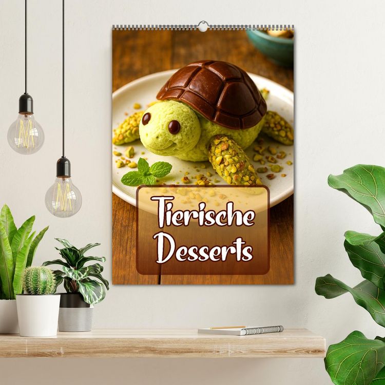 Produktbild: Tierische Desserts (Wandkalender 2026 DIN A2 hoch), CALVENDO Monatskalender