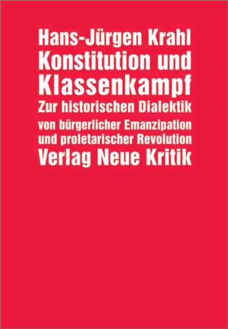 Produktbild: Konstitution und Klassenkampf