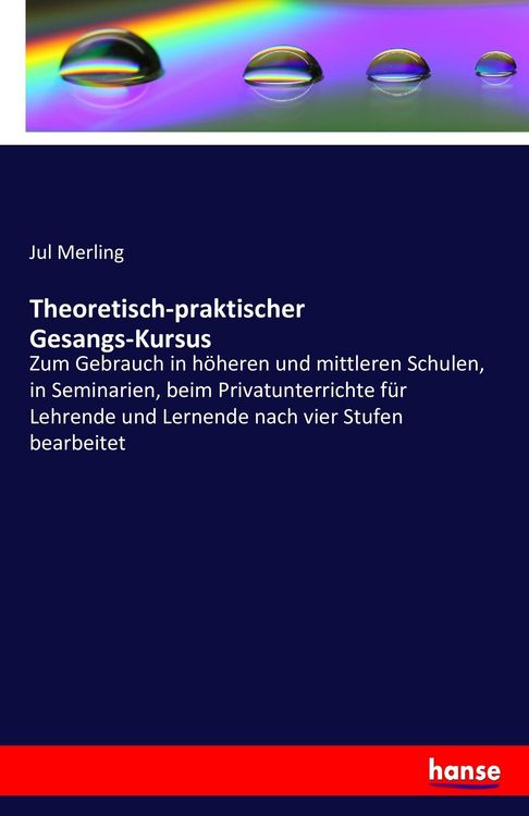 Produktbild: Theoretisch-praktischer Gesangs-Kursus