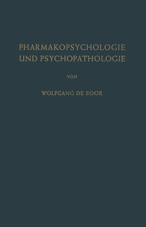 Produktbild: Pharmakopsychologie und Psychopathologie