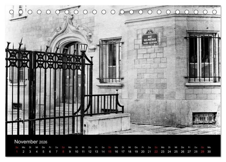 Produktbild: Streifzug durch Paris (Tischkalender 2026 DIN A5 quer), CALVENDO Monatskalender