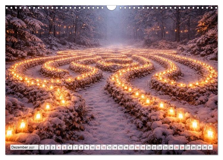 Produktbild: Labyrinth - Die stille Kunst der Umwege (Wandkalender 2027 DIN A3 quer), CALVENDO Monatskalender