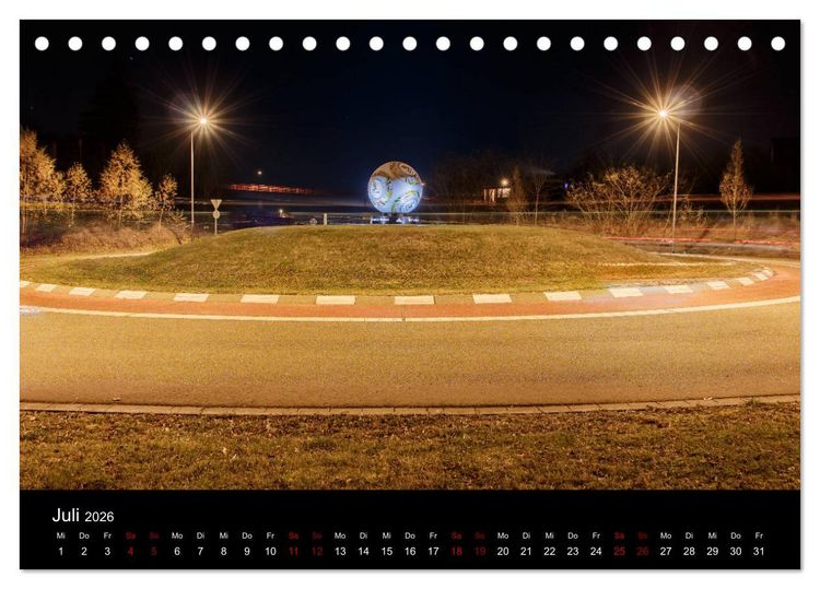 Produktbild: Pirmasens bei Nacht (Tischkalender 2026 DIN A5 quer), CALVENDO Monatskalender