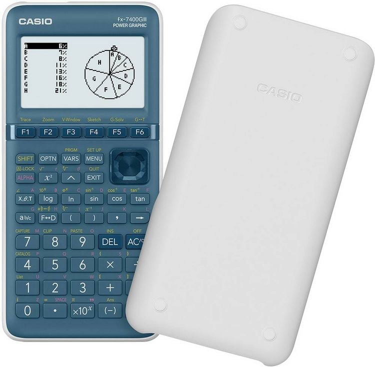 Produktbild: Casio FX-7400GIII Grafikrechner Cyan Display (Stellen): 21 batteriebetrieben (B x H x T) 87.5 x 21.3 x 180.5 mm