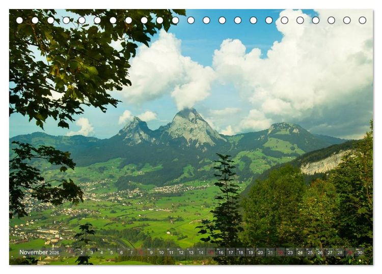 Produktbild: Der Zauber der Schweizer Berge (Tischkalender 2026 DIN A5 quer), CALVENDO Monatskalender