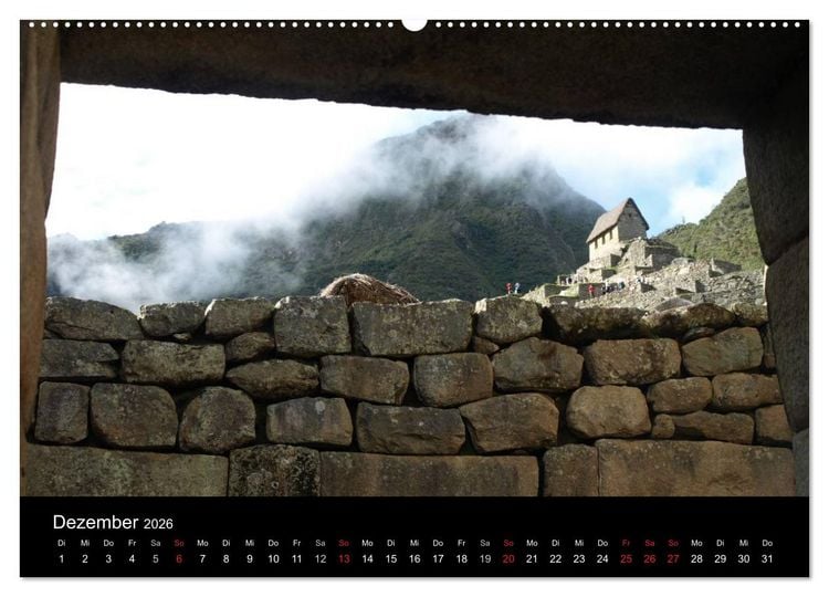 Produktbild: Machu Picchu - Die Stadt in den Wolken (Wandkalender 2026 DIN A2 quer), CALVENDO Monatskalender
