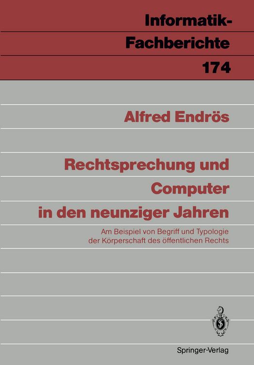 Produktbild: Rechtsprechung und Computer in den neunziger Jahren