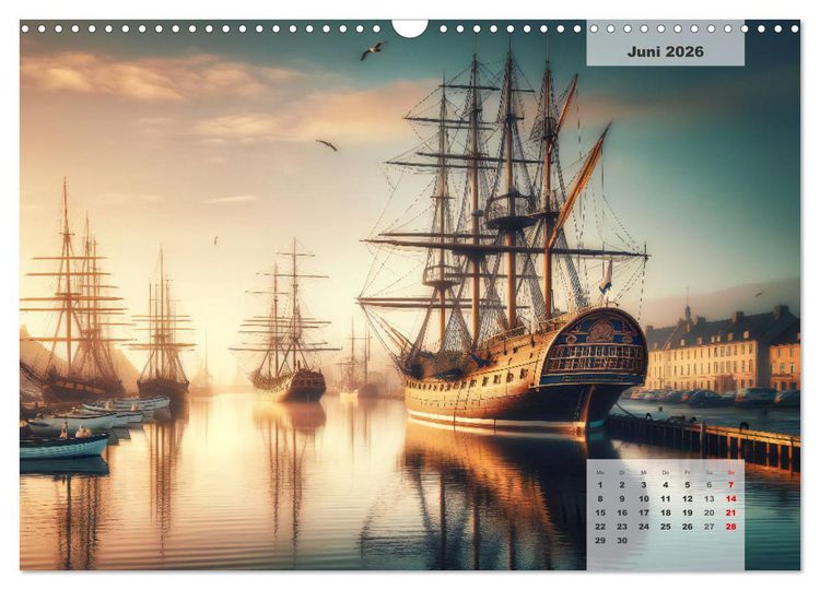 Produktbild: Die Befreiung der Flaschenschiffe - Historische Segelschiffe (Wandkalender 2026 DIN A3 quer), CALVENDO Monatskalender