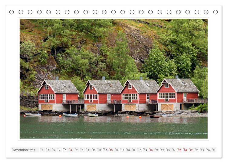 Produktbild: Norwegen. Sognefjord - Aurlandsfjord - Geirangerfjord - Stavanger (Tischkalender 2026 DIN A5 quer), CALVENDO Monatskalender