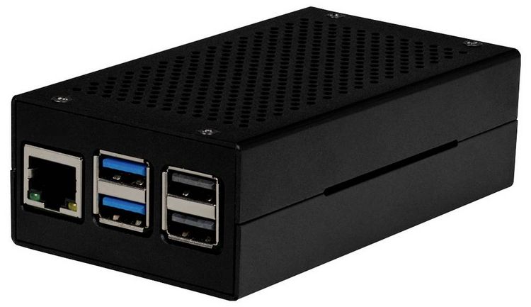 Produktbild: Joy-it ALU CASE for Pi5+M2 HAT / AI Kit SBC-Geh&auml;use Passend f&uuml;r (Entwicklungskits): Raspberry Pi&reg; 5 B inkl. aktiven K&uuml;hler Schwarz