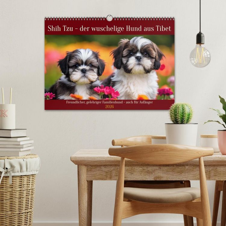 Produktbild: Shih Tzu - der wuschelige Hund aus Tibet (Wandkalender 2026 DIN A3 quer), CALVENDO Monatskalender