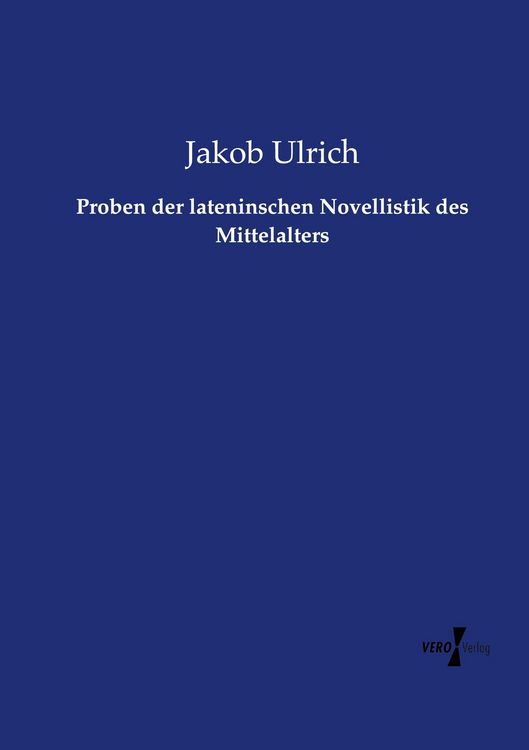 Produktbild: Proben der lateninschen Novellistik des Mittelalters