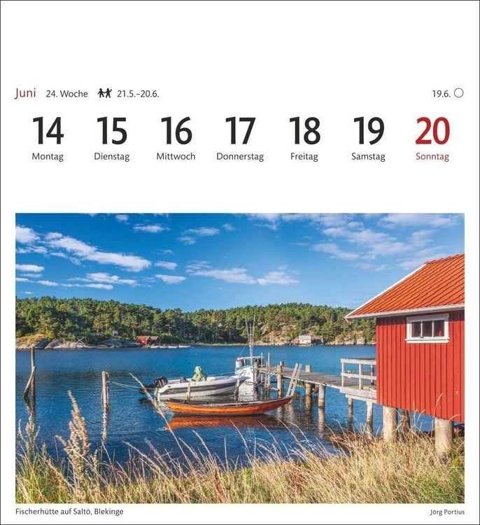 Produktbild: Schweden Sehnsuchtskalender 2027 - Wochenkalender mit 53 Postkarten