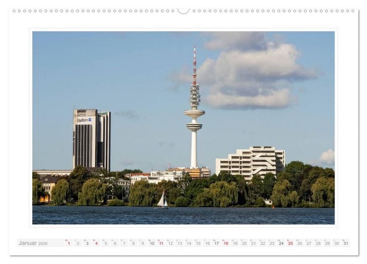 Produktbild: Hamburger Impressionen 2026 (hochwertiger Premium Wandkalender 2026 DIN A2 quer), Kunstdruck in Hochglanz
