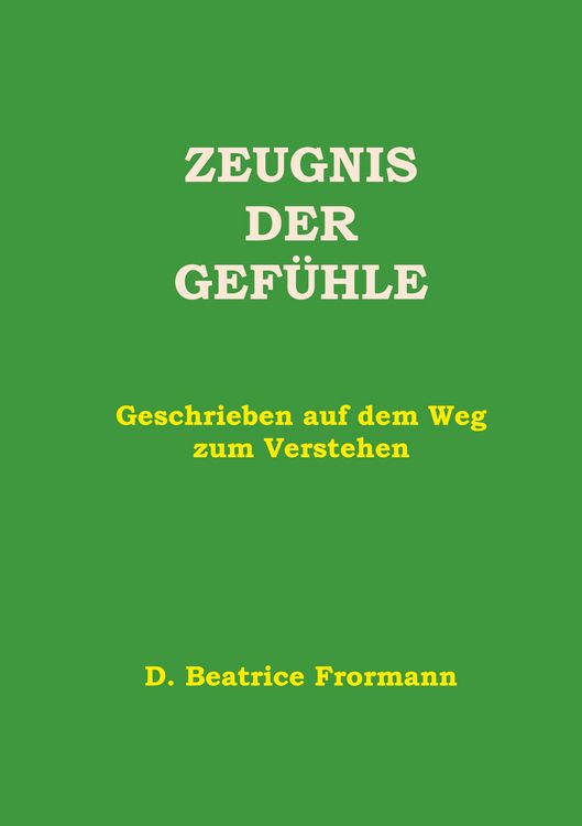 Produktbild: Zeugnis der Gef&uuml;hle