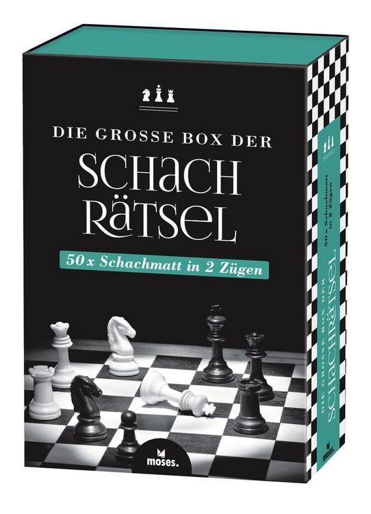 Produktbild: Die gro&szlig;e Box der Schachr&auml;tsel - 50 x Schachmatt in 2 Z&uuml;gen