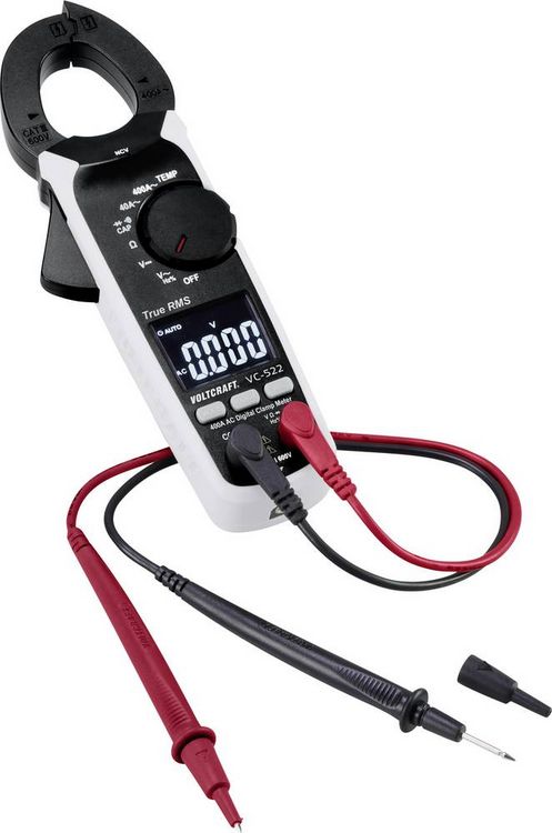 Produktbild: VOLTCRAFT VC-522 Stromzange digital CAT III 600V Anzeige (Counts): 4000
