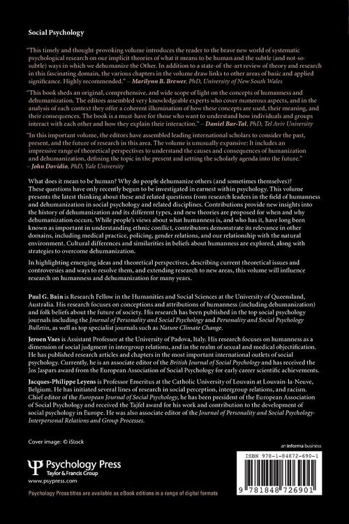 Produktbild: Humanness and Dehumanization