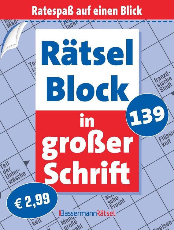 Produktbild: R&auml;tselblock in gro&szlig;er Schrift 139