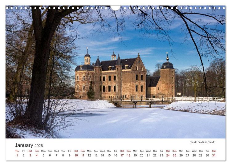 Produktbild: Beautiful castles in the Netherlands (Wall Calendar 2026 DIN A3 landscape), CALVENDO 12 Month Wall Calendar