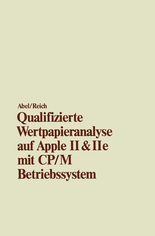 Produktbild: Qualifizierte Wertpapieranalyse auf Apple II & II e