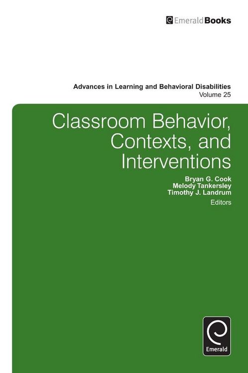 Produktbild: Classroom Behavior, Contexts, and Interventions