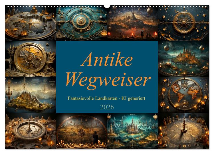 Produktbild: Antike Wegweiser (Wandkalender 2026 DIN A2 quer), CALVENDO Monatskalender
