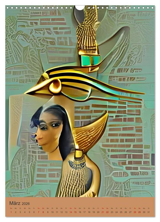 Produktbild: Altes &Auml;gypten - Computertr&auml;ume aus der KI (Wandkalender 2026 DIN A3 hoch), CALVENDO Monatskalender