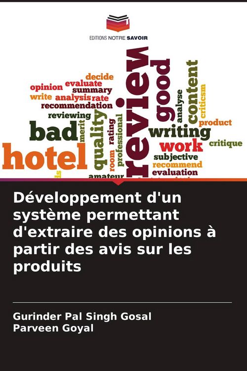 Produktbild: D&eacute;veloppement d'un syst&egrave;me permettant d'extraire des opinions &agrave; partir des avis sur les produits