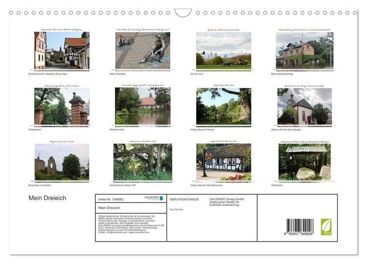 Produktbild: Mein Dreieich (Wandkalender 2026 DIN A3 quer), CALVENDO Monatskalender